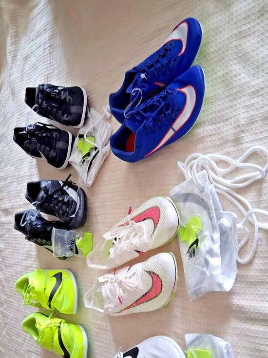 **NEW** 6 LOT NIKE TRACK FIELD SPIKES BUNDLE - ZOOM RIVAL SHOES - SIZES 9.5 - 12